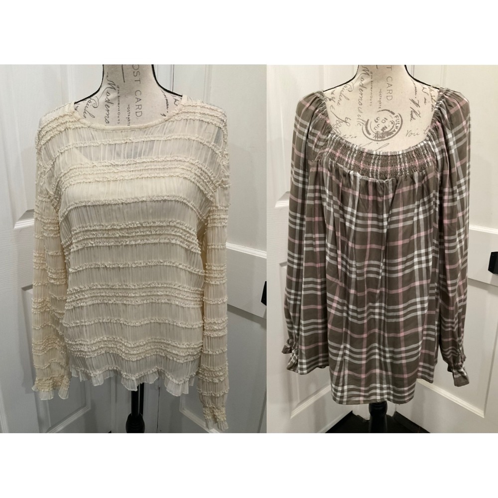 TWO FLOWY BLOUSES COMO VINTAGE AND GREY COLLECTIVE